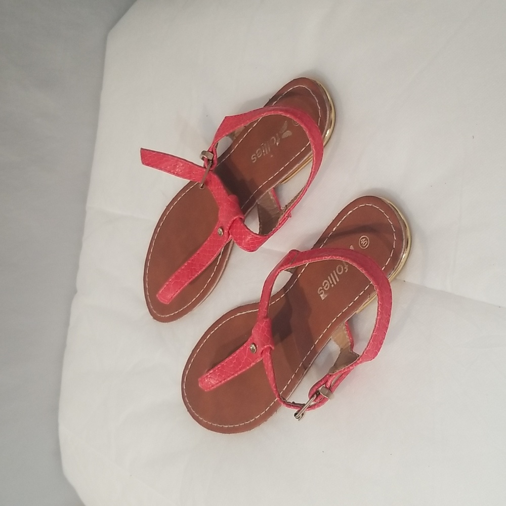 Follies orange red sandals size 40